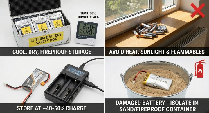 如何安全储存锂电池指南